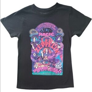 LED ZEPPELIN Colourful Electric Magic Black Vintage Rock Band Tee T-Shirt Sz S